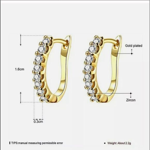 The Icon Pretty 14k Gold plated hoop earrings - Picture 3 of 10